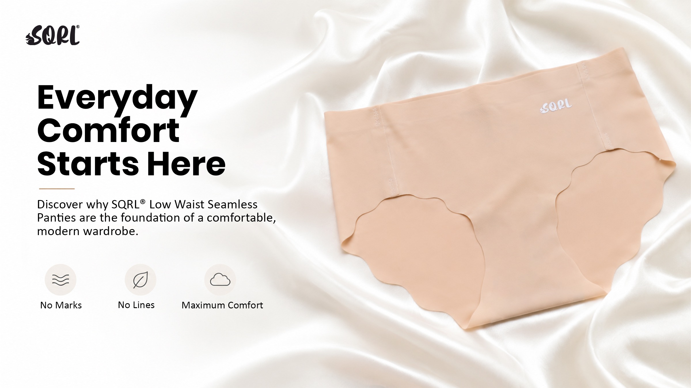SQRL® Low Waist Seamless Panties: Everyday Comfort Starts Here